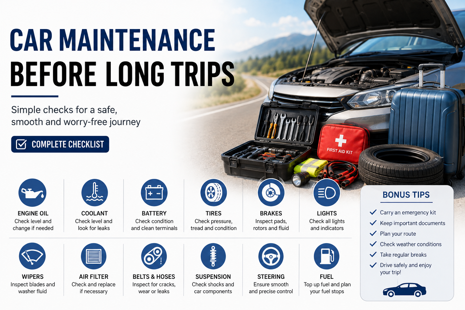 Car Maintenance Before Long Trips