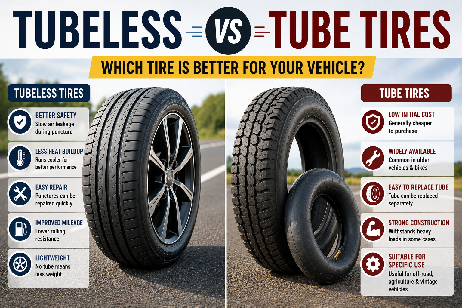 Tubeless vs Tube Tires